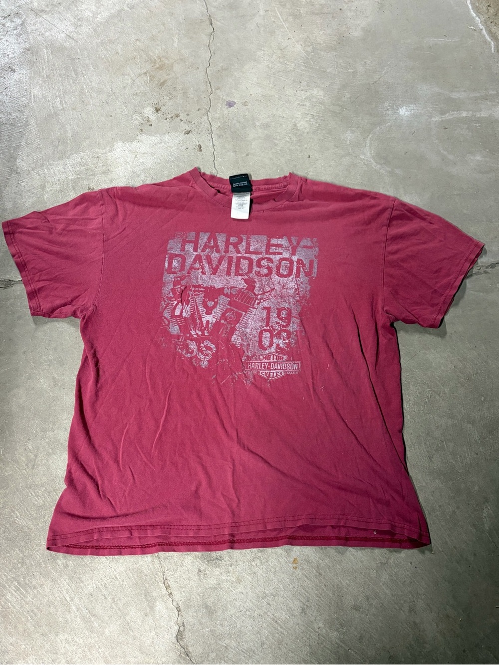 Harley-Davidson Men's Short Sleeve Graphic Tee - Berry Red